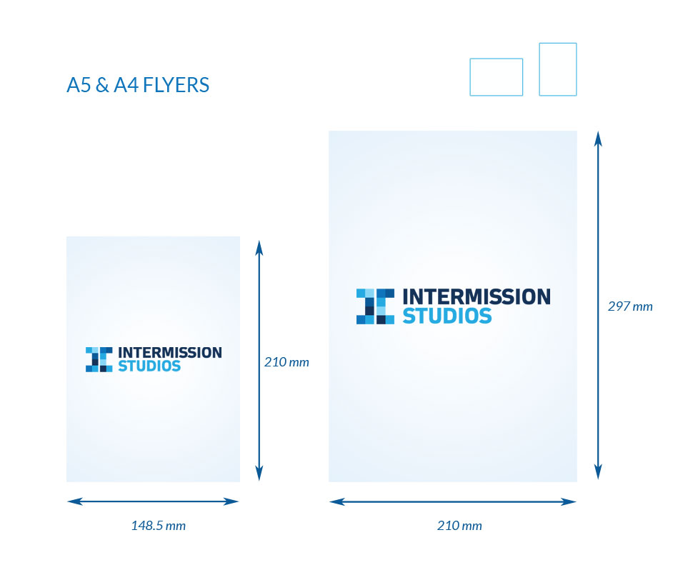 Dimensions for A5 and A4 Flyers