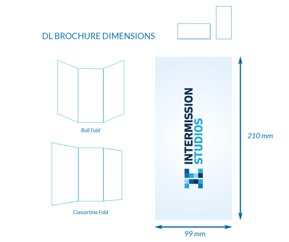 Dimensions for DL Brochure